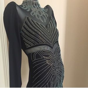 Roberto Cavalli Rhinestone Dress stretch with mesh